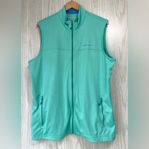 Vineyard Vines Antigua Green Jersey Golf Vest Size Large EUC
